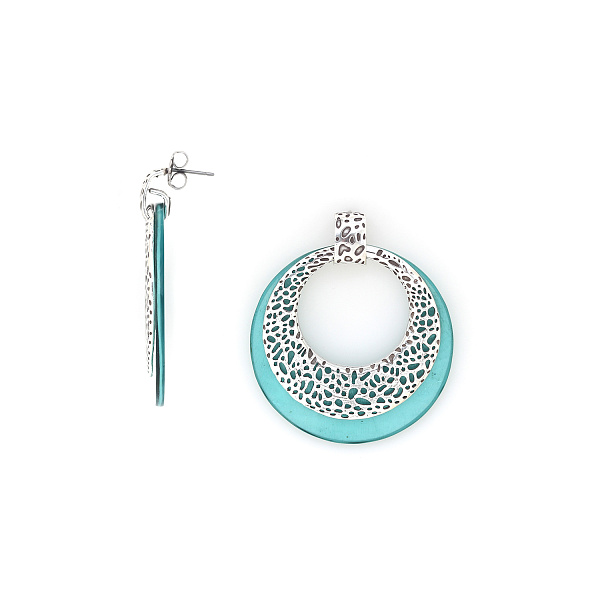 Серьги CORALIA (19,2 гр, 5 см, г/п: серебро) 12-32275 Франция Ori-Tao