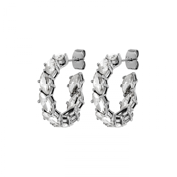 Серьги TAMARIN (кристалл прозрачный, г/п: серебро, 2,5х0,5 см) Дания DYRBERG/KERN 470018