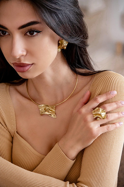 Колье (г/п: золото, 4,5х3 см) Греция Kalliope 022 05 044