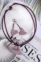 Колье Como сливовый/пудровая Италия ENZO BENZO 