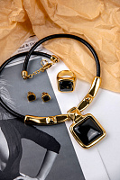 Колье (муранское стекло, г/п: золото, регулируется) 240806-01