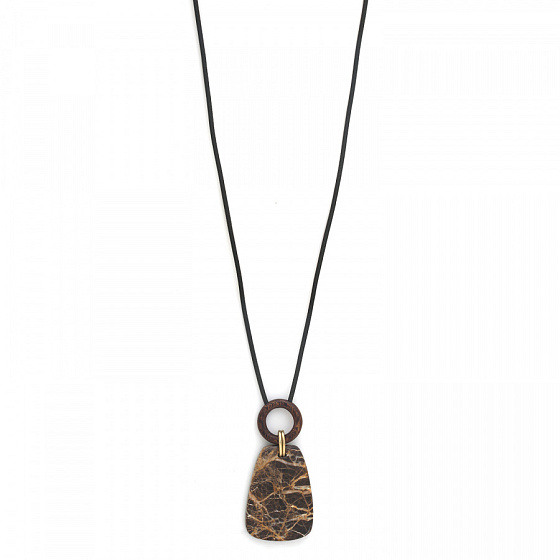 картинка Колье Komodo (Камень острова Мактан, дуб, г/п: золото, 84 см) Франция Nature Bijjoux 15-43621 ювелирный  магазин Калина являющийся официальным дистрибьютором в России 