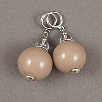 Серьги MURANO Sfere бежевый Италия