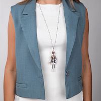 Подвеска (кукла Джекки, на серебристой цепочке) MIA-2408-CL7434 Франция MiAmelie