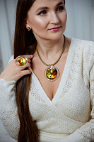 Кольцо Tartaruga (лайм, терракотовый, золото) Италия ENZO BENZO 