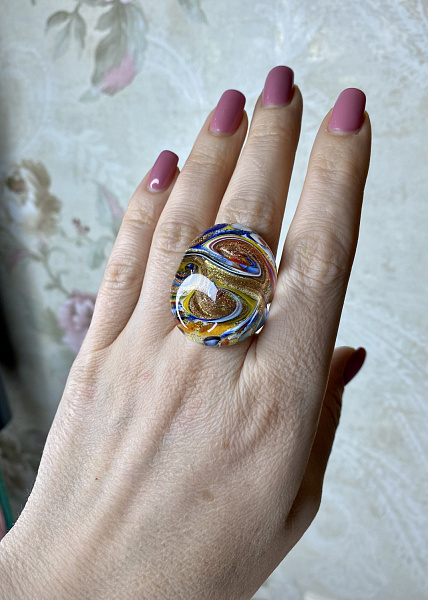 Кольцо Nebbia18.5 разноцветное/золото ENZO BENZO Италия