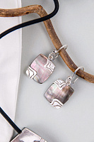 Серьги Mindoro (Палаванский перламутр, 2х2.5 см) 12-90483 Франция Nature Bijjoux 