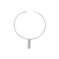 Колье (кристаллы Swarovski, г/п: серебро, дек.элемент 5.5 см) Katerina Vassou KV26.1-404782B
