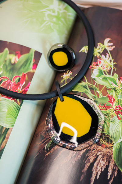 Колье Avangard Sfera желтый,черный /черный ENZO BENZO Италия