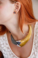 Колье Цапля (эмаль, г/п: золото) Италия ANNIBALE BALDINI 007 05 104