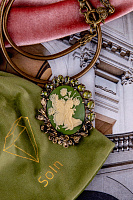 Колье Винтажная камея Фея (н.кожа, кулон 5,7х4,8 см, 49+5 см) Россия SOIN 101 01 11