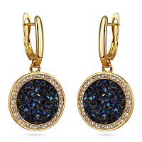 Серьги Галактика (кристаллы синие, г/п: золото) Uvelina SW00 0060G-207E
