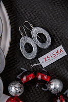 Серьги Phapsody серый,2х3 см Голландия ZSISKA