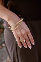 Браслет Talent (обруч, с жемчугом, г/п: золото, до 18 р.) Греция Katerina Vassou KV25.1-403282G