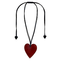 Колье Сердце Colourful heart красный, длина регулируется Голландия ZSISKA