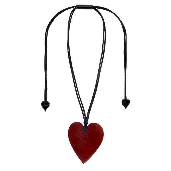 Колье Сердце Colourful heart красный, длина регулируется Голландия ZSISKA