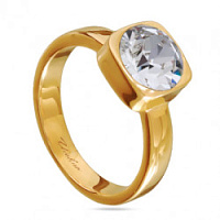 Кольцо Теннис (Кристалл прозрачный, г/п: золото, 8 мм, р.18) Uvelina SW00 0010G-001R