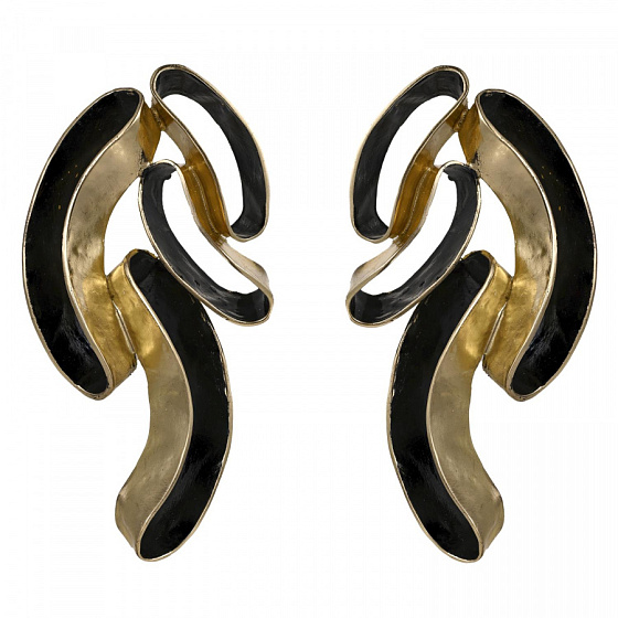 картинка Серьги (г/п: золото, патина, 7,3х4 см, 34 гр) Греция Kalliope 002 02 006 ювелирный  магазин Калина являющийся официальным дистрибьютором в России 