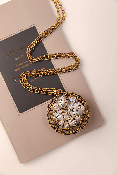 Колье Невод с жемчугом (жемчуг, г/п: золото, 80 см) AL2502-C118HD24, Италия ALCOZER&J