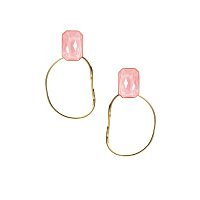 Серьги Geranium (с кристаллом, розовый, г/п: золото) Греция Katerina Vassou KV25.1-308873GPINK 