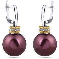 Серьги (Майорка, бордо, г/п:родий)  Испания Uvelina