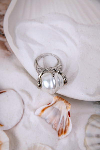 Кольцо Осьминог (Майорка, г/п: родий, регулируется от 17 размера) Испания Madreperla 020 01 029