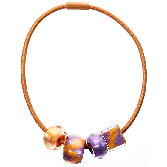 картинка Колье Bliss inspiration (медный, 4 шарма, 50 см) Голландия ZSISKA ювелирный  магазин Калина являющийся официальным дистрибьютором в России 