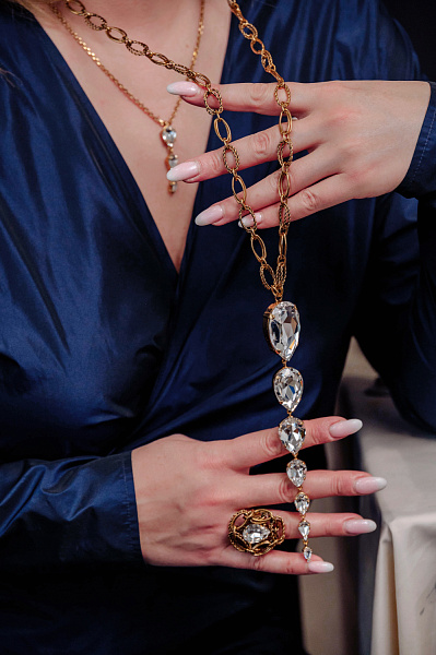 Колье 3 в 1 (кристаллы прозрачные) Италия  Claudio Canzian 002 05 729