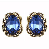 Серьги (Кристалл синий, 2,3х1,9 см, 12 гр.) Италия Claudio Canzian 002 02 821