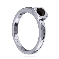 Кольцо Теннис (кристаллы черные, г/п: родий, 4 мм, р.16,5) Uvelina SW00 0001R-280R-6