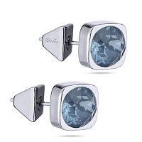 Пусеты Теннис (кристаллы байкальский лед, г/п: родий 8 мм) Uvelina SW00 0010R-166E1