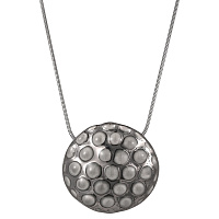 Колье (керамика серый, г/п: серебро, длина 81 см, 4.3х4 см) Испания 01905044 Maximilianas