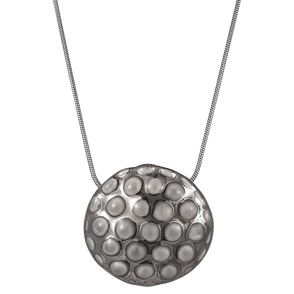 Колье (керамика серый, г/п: серебро, длина 81 см, 4.3х4 см) Испания 01905044 Maximilianas