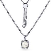 Кулон Теннис (майорка белая, г/п: родий 8 мм, длина регулируется) Uvelina SW00 0011R-01P1