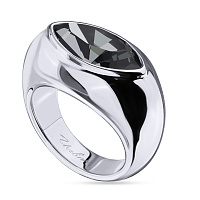 Кольцо Эдем (кристаллы темно-серые, г/п: родий, р.18) Uvelina SW00 0110R-014R-8