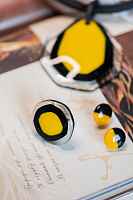 Кольцо Avangard S желтое, черное ENZO BENZO Италия