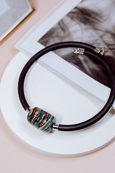 Колье Bari сине-зеленая, коричневая/черный ENZO BENZO Италия