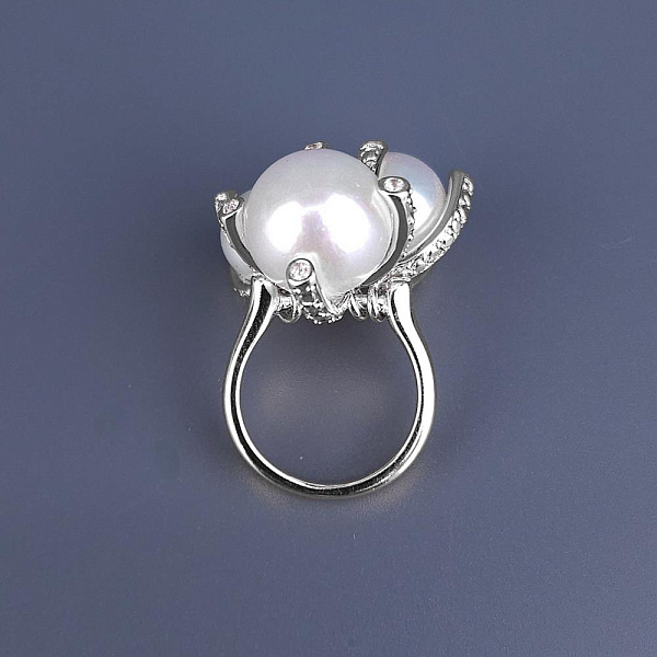 Кольцо (Майорка, г/п: родий, р.17,5) Испания Madreperla 020 01 018