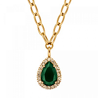 Колье METTA (кристалл зеленый, медовый, г/п: золото) Дания DYRBERG/KERN 450080