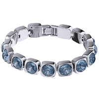 Браслет Теннис (кристаллы байкальский лед 8 мм, г/п: родий, 17-19 см) Uvelina SW00 0010R-166B