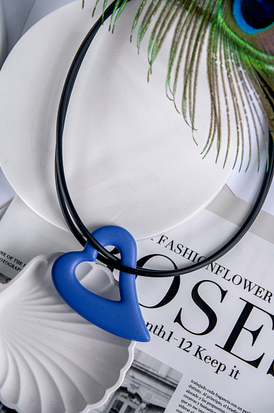 Колье Como черный/синяя Италия ENZO BENZO 