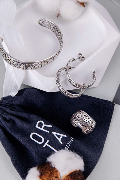 Кольцо CORALIA (4,85гр. г/п: серебро, регулируется) 19-40546 Франция Ori-Tao