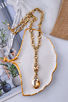 Колье (кристалл медовый, 50 см, 10,5х2 см) Италия  Claudio Canzian  002 05 334