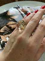 Кольцо 18,5 Montale молочный/золотой ENZO BENZO Италия