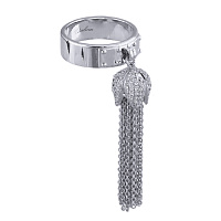 Кольцо Тюльпан (фианит белый, г/п: родий, р.19) Uvelina NR73 0205R-51R