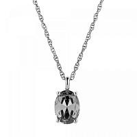 Колье BARGA (кристалл графит, г/п: серебро, 50+5см) Дания DYRBERG/KERN 450133