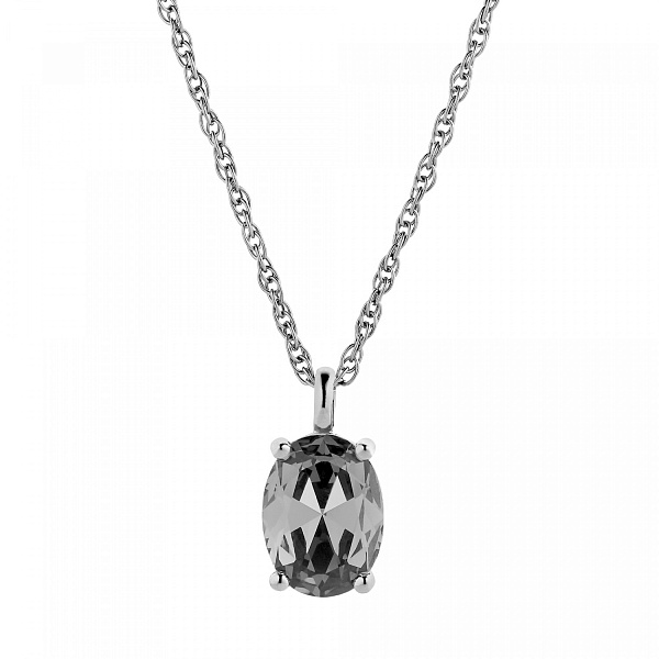 Колье BARGA (кристалл графит, г/п: серебро, 50+5см) Дания DYRBERG/KERN 450133