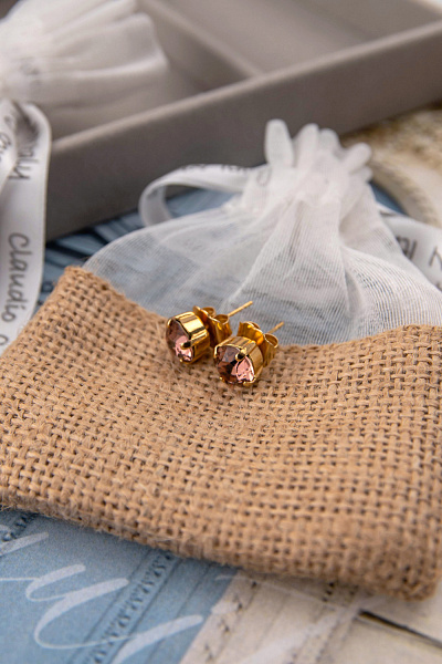 Пусеты (винтажная роза) Италия Claudio Canzian 002 02 325