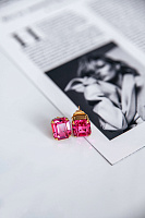 Серьги Энигма (кристалл розовый) Италия  Claudio Canzian 002 02 664