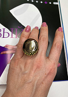 Кольцо Stampa Gold 18.5 черный/золото ENZO BENZO Италия